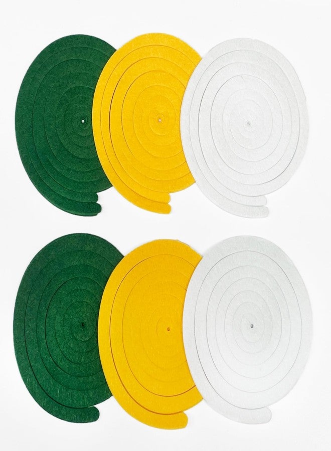 بينك بلوم 36 قطعة من زينة حلزونية معلقة باللون الأخضر والأصفر والأبيض، مصنوعة من اللباد، على شكل شرائط حلزونية، لتزيين الأسقف، وحفلات التخرج، وأعياد الميلاد، وحفلات الزفاف، والتقاعد، وحفلات استقبال المولود، وحفلات الربيع والصيف، وحفلات الحدائق. - Image 3